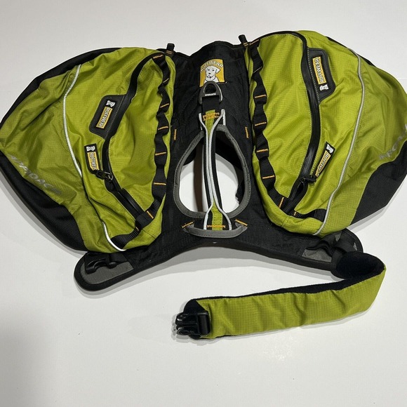 RuffWear Lime and Black Dog Backpack - Picture 1 of 8